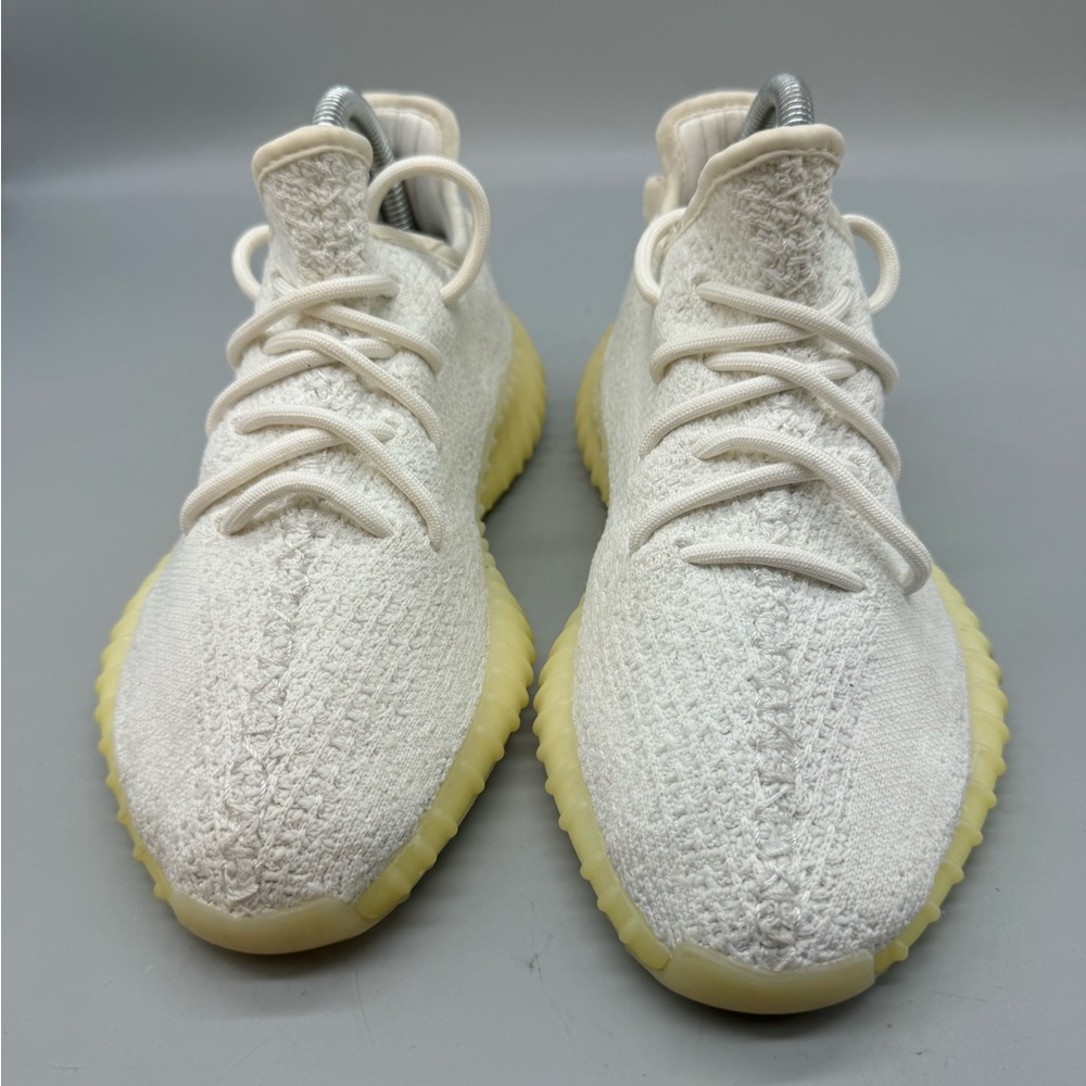 Size 5.5 - Adidas Yeezy Boost 350 V2 Low Cream White / Triple White Men Shoe - Picture 3 of 7